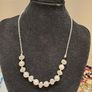 Silver Tone Necklace with Faux Pearl Beads M&S Image 4