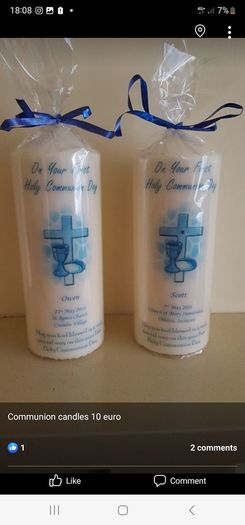 personalized communion and confirmation candles