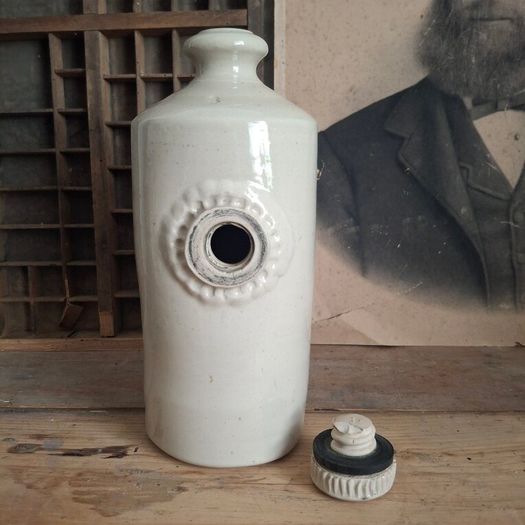 Antique Stoneware Bed Warmer