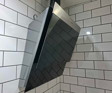 Nordmende CHDBGL553 55cm Black Glass with SS frontal Angled Cooker Hood