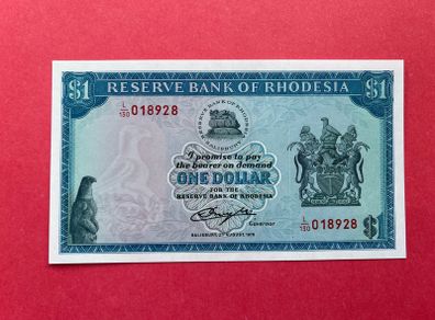 Rhodesia  1 Dollar. 1979  Pick  38a  ( Uncirculated )