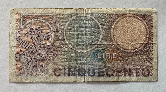 Italy 500 Lira 1976 Banknote