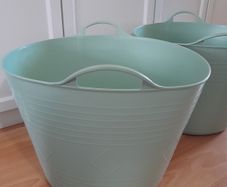 2 x extra large flexible tubs sage green 40l