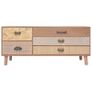 TV Cabinet with 5 Drawers 90x30x40 cm Solid Pinewood Image 5