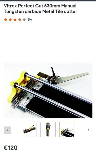 Vitrex Perfect Cut 630mm Manual Tungsten carbide Metal Tile cutter