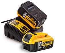 DeWalt 18v 2 x DCB184 5ah Batteries & Charger Bundle