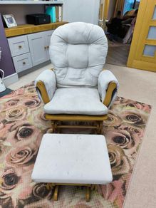 rocking nursing chair and footstool