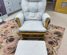 rocking nursing chair and footstool