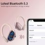 Wireless Earbuds, Bluetooth 5.3 Headphones Wireless Headphones, 60Hrs Playback Dual LED Display, Hifi Stereo HD Mic, In-Ear IP7 Waterproof Earphones with Earhooks, USB-C, for Sports (FREE POSTAGE) Image 5
