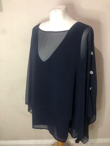 Joanna Hope navy blouse and cami set (size 26)