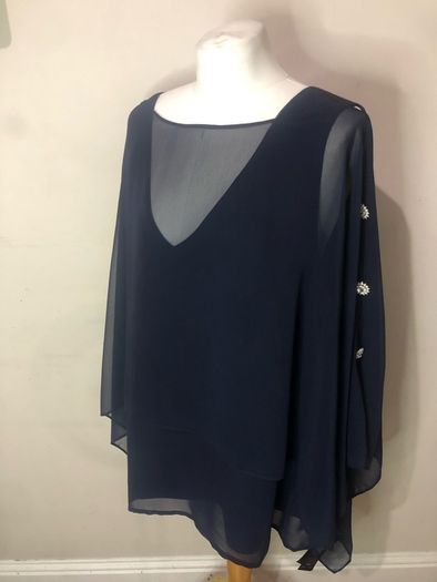 Joanna Hope navy blouse and cami set (size 26)