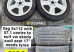 Sets & Singles of 5x112 Vag, VW Volkswagen & Mercedes Alloys Steels & Spacesavers 15