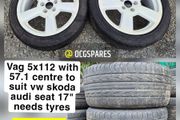 Sets &amp; Singles of 5x112 Vag, VW Volkswagen &amp; Mercedes Alloys Steels &amp; Spacesavers 15" 16" 17" 18" 19" inch @ OCG
