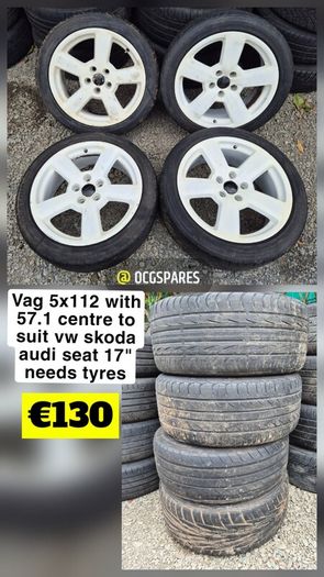 Various 15" 16" 17" 18" inch 5x112 with 57.1 c/b VAG Audi VW Volkswagen Single Alloy Spare Wheel & Sets @ OCG