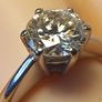 18ct White Gold Vintage Natural 1.5 ct. Diamond Ring Image 2