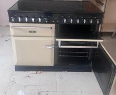 AGA Masterchef electric range cooker in cream with induction cooktop