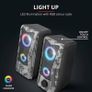 GXT 606 Javv RGB-Illuminated 2.0 PC Speakers, 12 W Peak Power, 3.5 mm Jack, Metal Grille, USB Powered Sound System, Speaker Set for Computer, Laptop, Mac Image 4