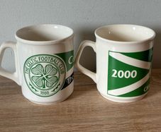 A Pair of Vintage Celtic Football Club Mugs
