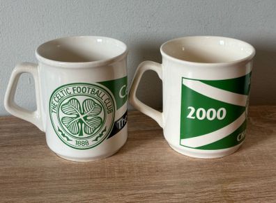 A Pair of Vintage Celtic Football Club Mugs