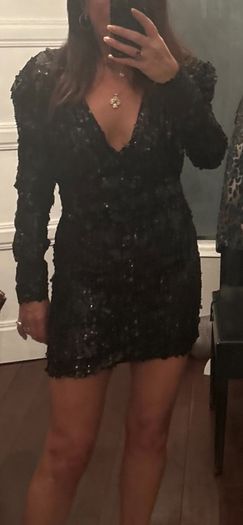 Stunning Rotate black sequence Dress NWT, size 10