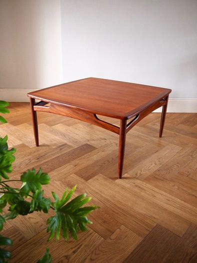 Mid Century G Plan Brasilia Teak Square Coffee Table 1960s Vintage Retro
