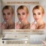 Hollywood Vanity Cosmetic Mirror with Lights, 50cm Round Makeup Mirror, Makeup Mirror with 12 Dimmable LED Bulbs, USB Output Port, 3 Lighting Modes, Tabletop and Wall Mounted For Bedroom Image 3