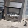 Modern Brushed Steel Electric Fire Image 2