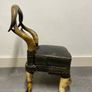 Antique Horn Leg Leather Armchair, Unusual Hand, Crafted Chair Image 2