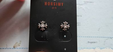 Horsimy Chrome Heart-esque Diamante Stud Earring