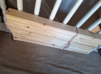Wooden bed slats (single bed)