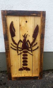 Rustic Lobster Wood Art Display