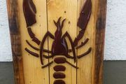 Rustic Lobster Wood Art Display