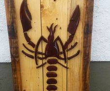 Rustic Lobster Wood Art Display