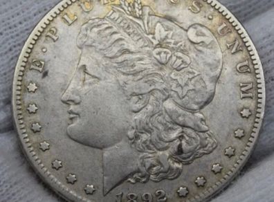 United States 1892 S Morgan Silver 1 Dollar Key Date Scarce This Nice  XF