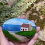 Handpainted Thatched Cottage Rock Image 2