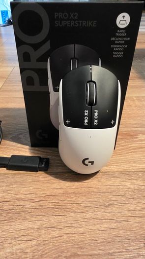 Logitech G PRO X2 SUPERSTRIKE Wireless Gaming Mouse (Custom Corepad Skatez CTRL pre-installed) - White