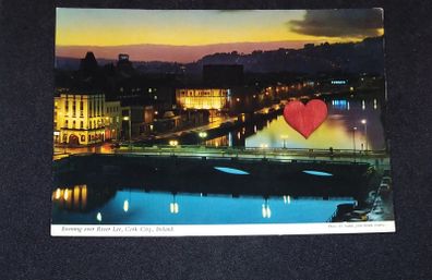 Ireland Postcard : An Evening Over The River Lee , Cork City - 1970s