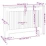 Radiator Cover Black 112x19x81.5 cm MDF Image 8