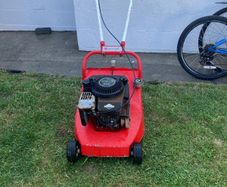 Mount field lawnmower with roller