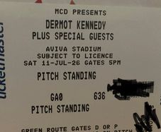 Selling 2 Pitch Standing Tickets For Dermot Kennedy