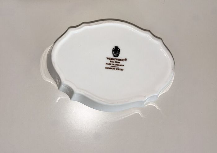 Vintage Bone China Floral Meadow Sweet pattern Trinket Dish by Wedgwood