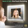 700x500mm, LED-Bathroom-Mirror with Defogging Mat, 3000K-6500K, Dimmable, Memory, HD Tempered Glass, IP44 Waterproof, HorizontalVertical Image 3