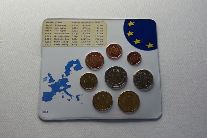 Ireland 2002 Uncirculated Euro Coins Set