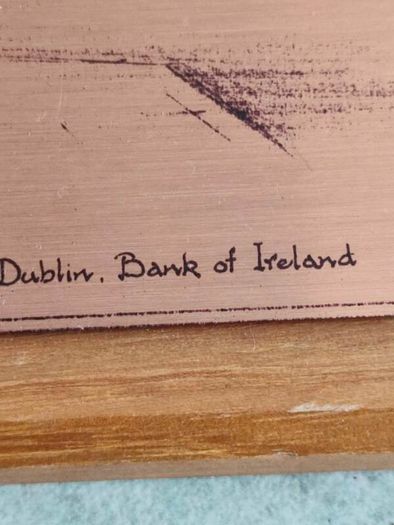 Beautiful Print on copper of The Bank Of Ireland College Green Dublin