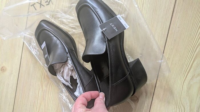 Leather Square Toe Heel Loafers
