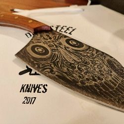 Black Kitchen Knife Skull By Di'Casteel
