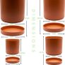 Set of 4 plastic planter pots with trays Image 4