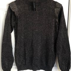 Ladies Sparkle Bronze Lurex Top jumper