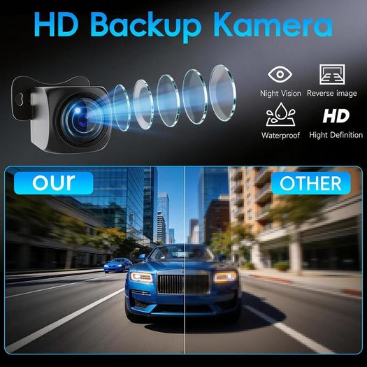 2 DIN Car Radio with Apple CarPlay & Android Car 10.1 Inch HD Screen,