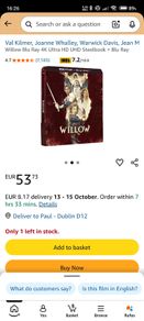 Willow 4k steelbook.
